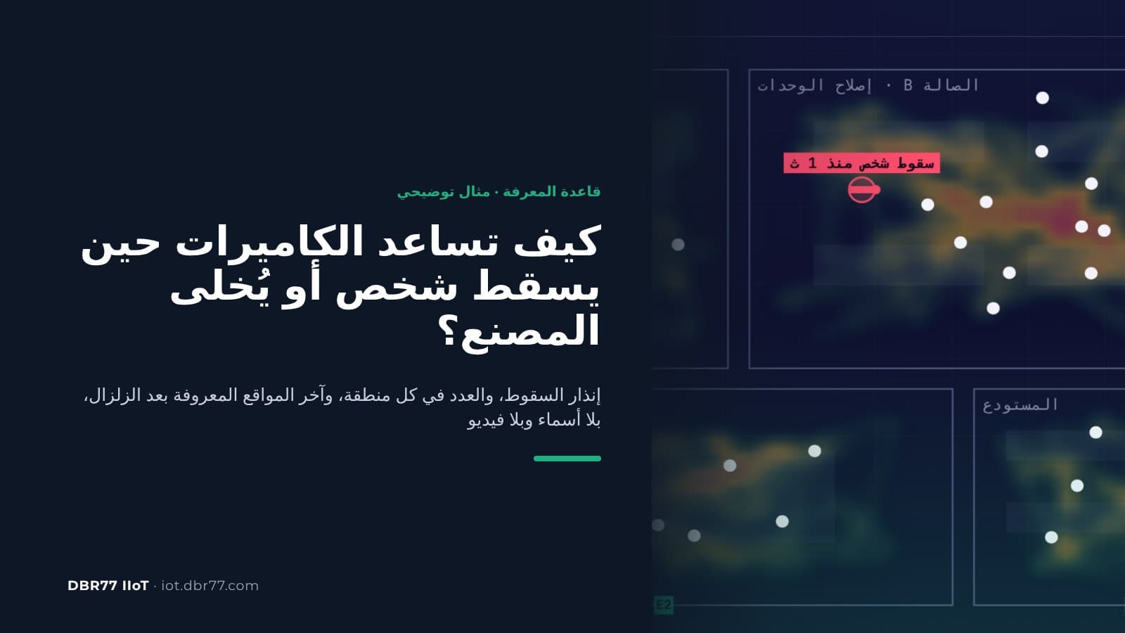 كيف تساعد الكاميرات حين يسقط شخص أو يُخلى المصنع؟