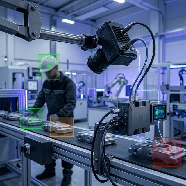 Edge AI vision system in an industrial environment